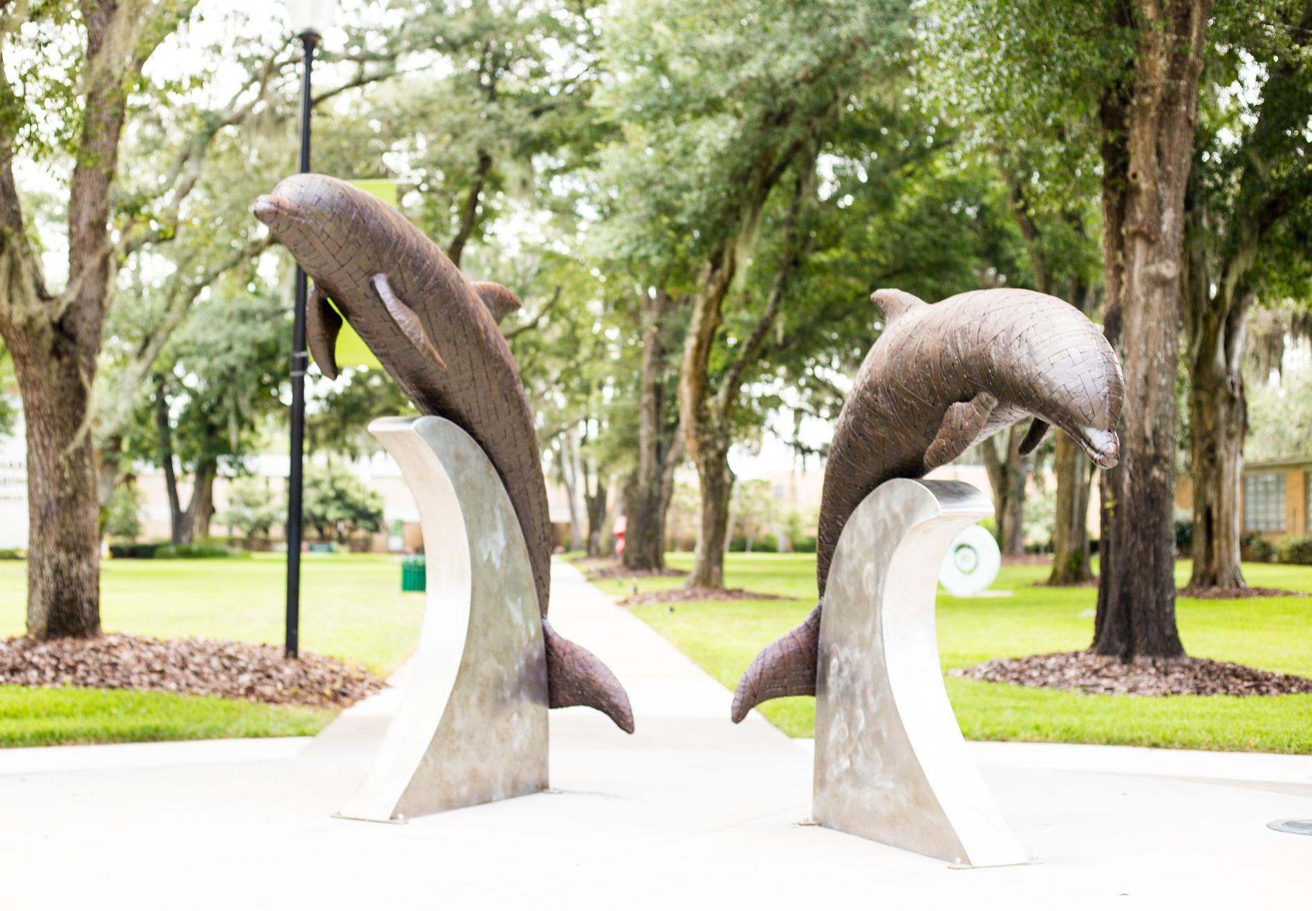 JU's Dolphin Statues